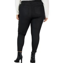 Plus High Rise Coated Skinny Pants