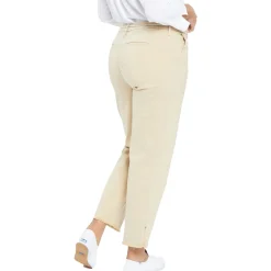 Plus High Rise Frayed Hem Ankle Pants