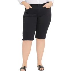 Plus High Rise Knee Length Capri Jeans