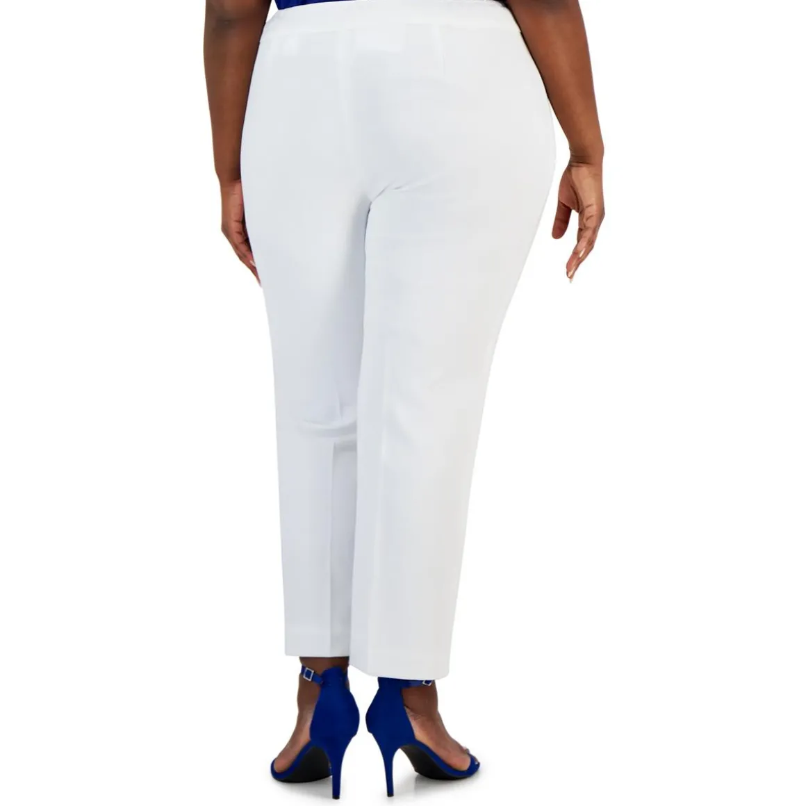 Plus High Rise Stretch Straight Leg Pants