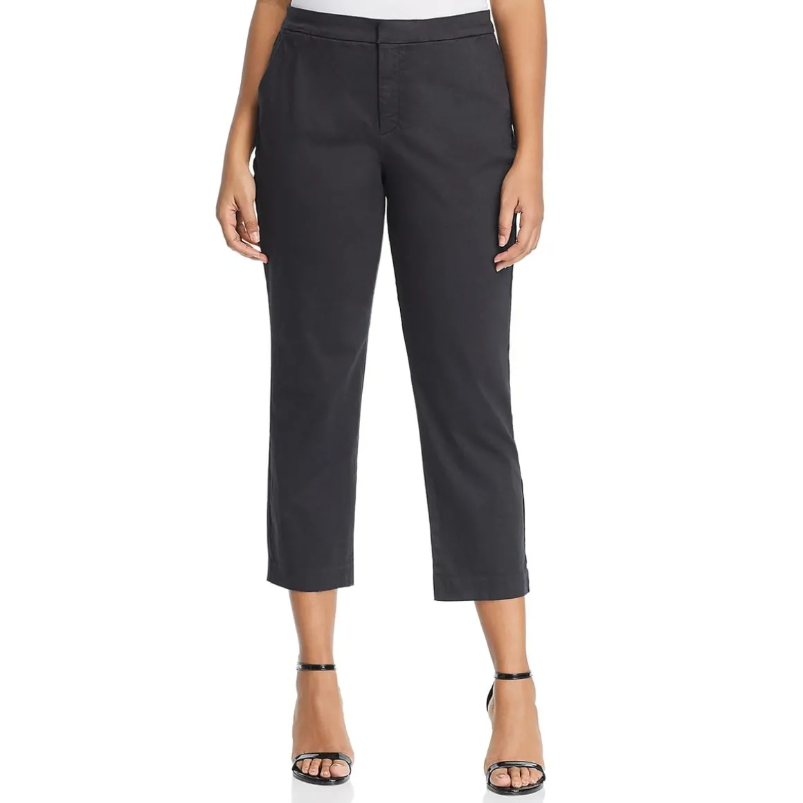 Plus High-Rise Cropped Ankle Pants
