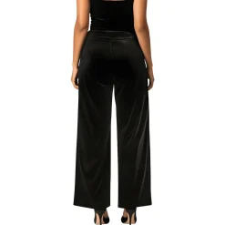 Plus High-Rise Velvet Wide Leg Pants