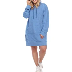 Plus Hooded Mini Sweatshirt Dress