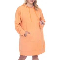 Plus Hooded Mini Sweatshirt Dress