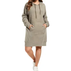 Plus Hooded Mini Sweatshirt Dress
