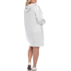 Plus Hooded Mini Sweatshirt Dress