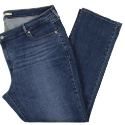 Plus Hypersoft Mid Rise Straight Leg Jeans