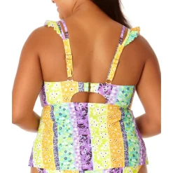 Plus Juniors Printed Tankini Swim Top