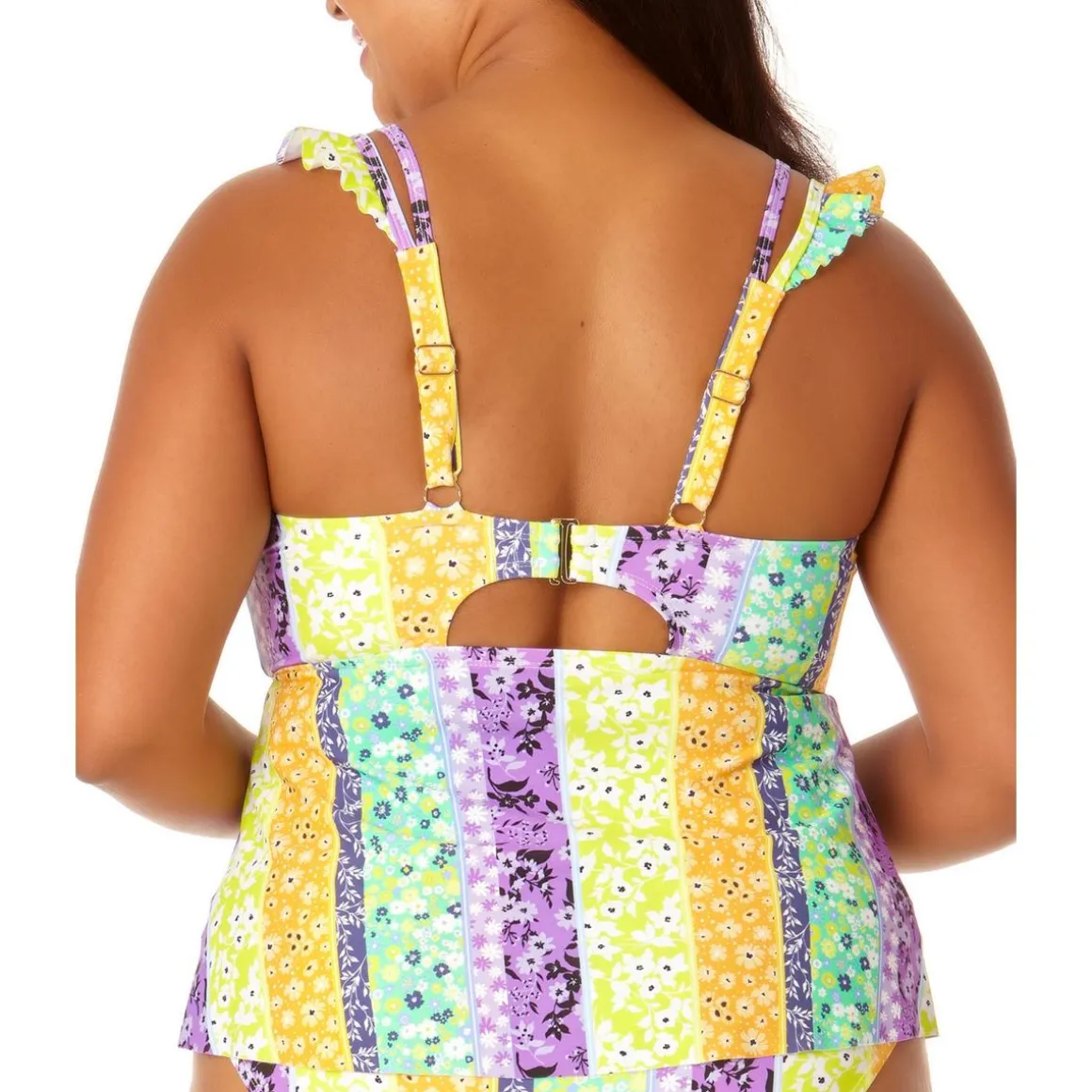 Plus Juniors Printed Tankini Swim Top