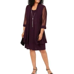 Plus Knit Glitter Jacket