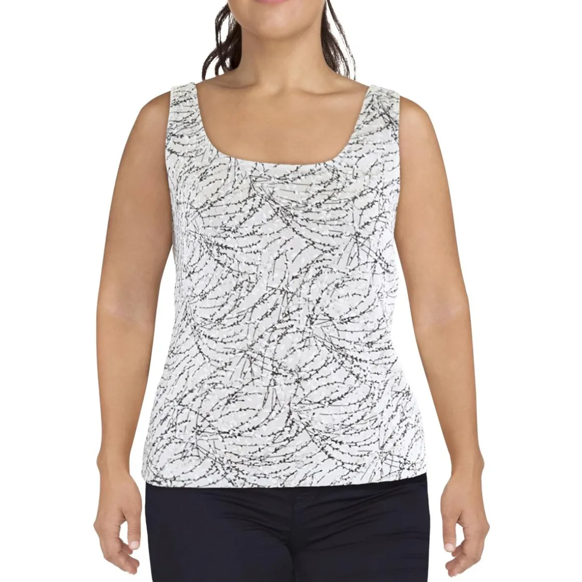 Plus Knit Glitter Tank Top