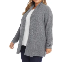 Plus Knit Long Sleeves Cardigan Sweater