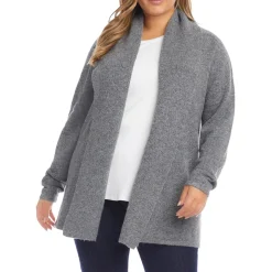 Plus Knit Long Sleeves Cardigan Sweater