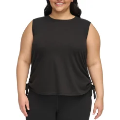 Plus Knit Shirred Pullover Top