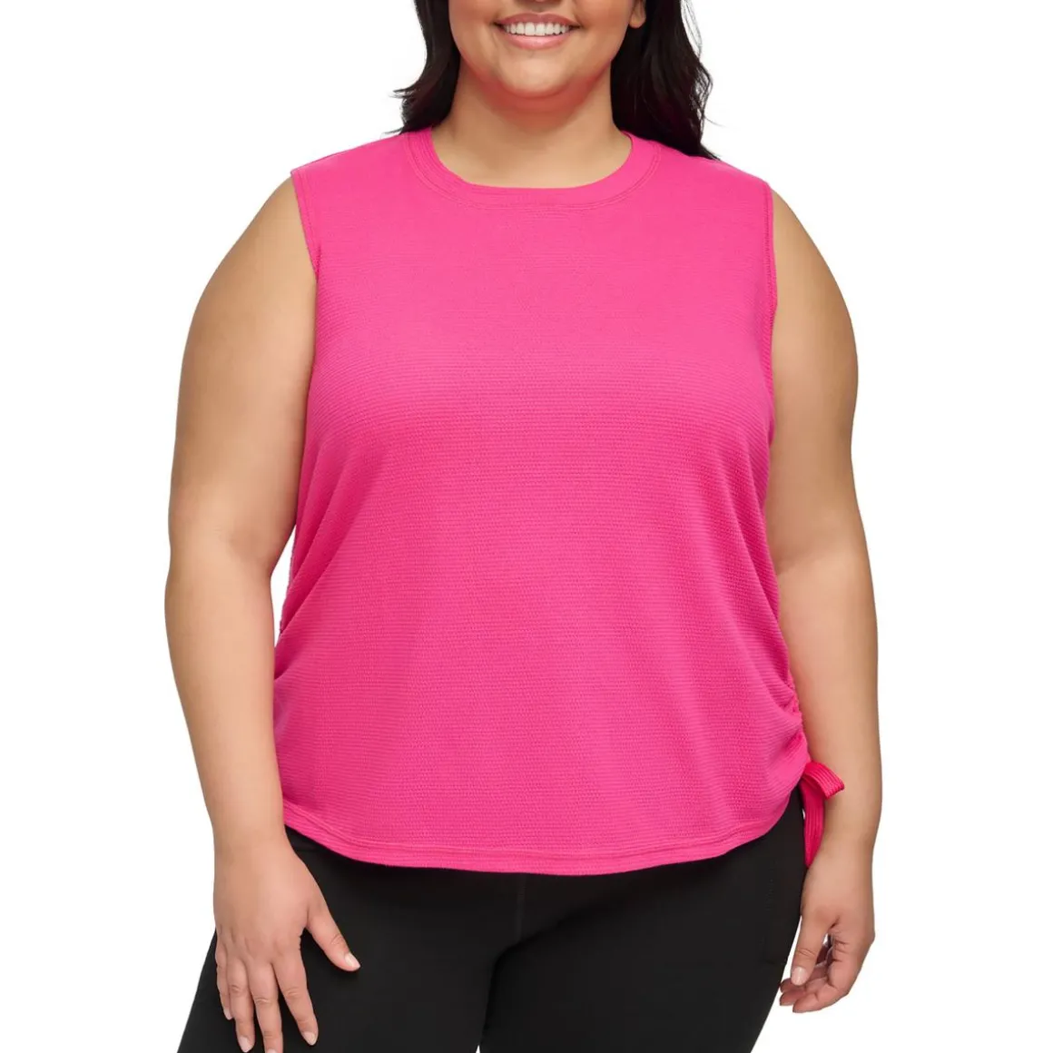 Plus Knit Shirred Pullover Top