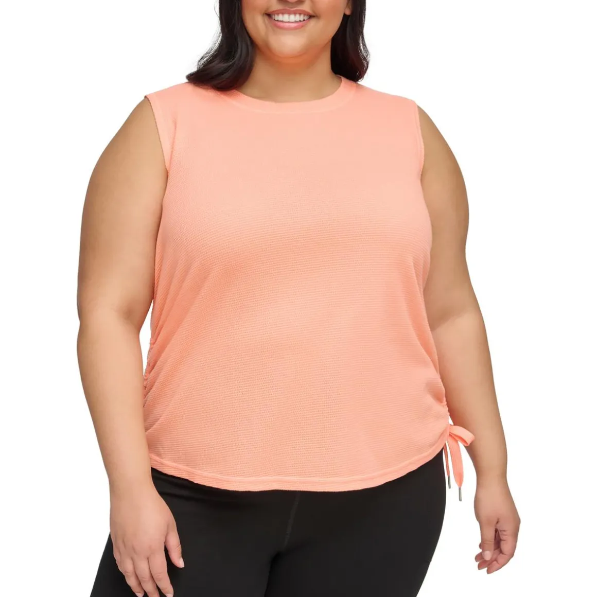 Plus Knit Shirred Pullover Top