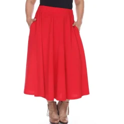 Plus Knit Textured A-Line Skirt