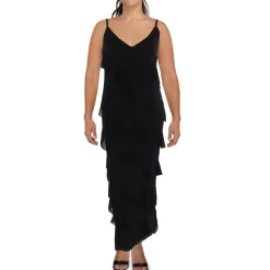 Plus Layered Long Evening Dress