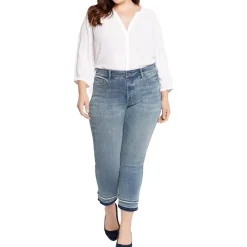 Plus Marilyn Denim Cotton Straight Leg Jeans