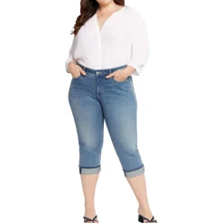 Plus Marilyn Denim Cotton Cropped Jeans