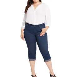 Plus Marilyn Denim Cotton Cropped Jeans