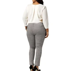 Plus Marilyn Plaid Straight Leg Pants