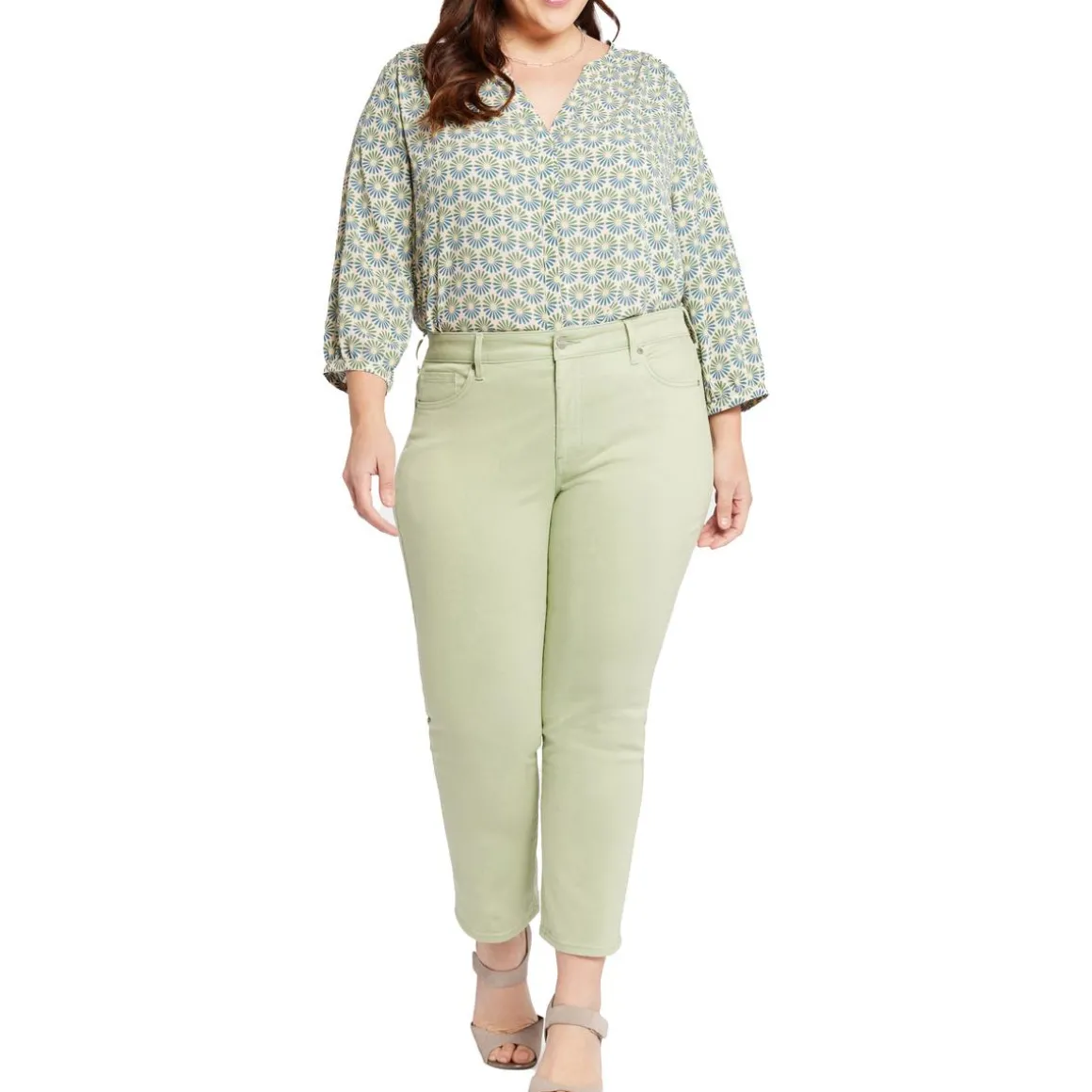 Plus Marilyn Solid Denim Straight Leg Jeans