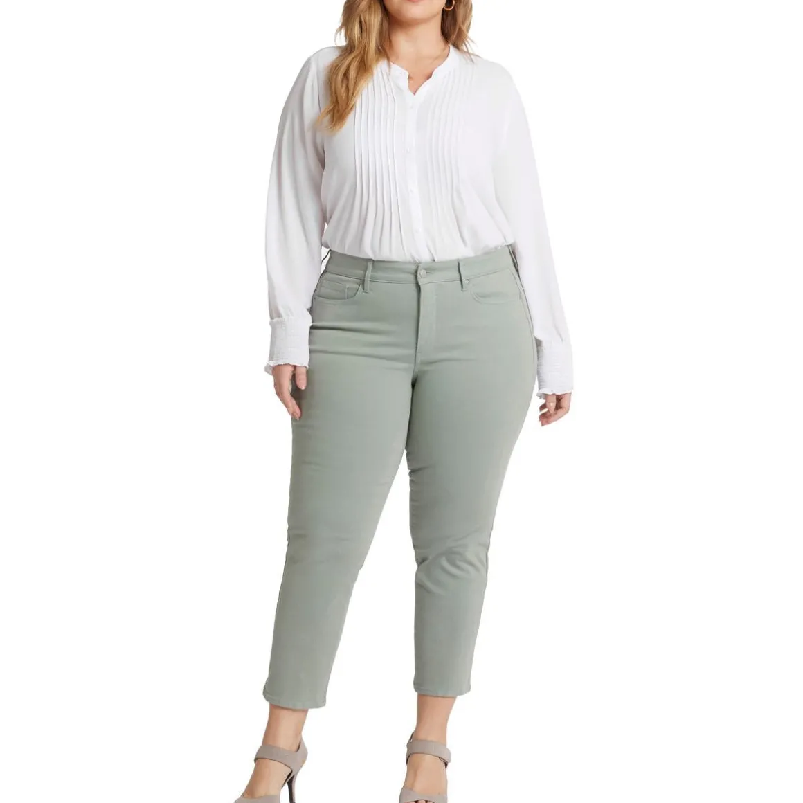 Plus Marilyn Solid Denim Straight Leg Jeans