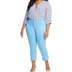 Plus Marilyn Solid Denim Straight Leg Jeans