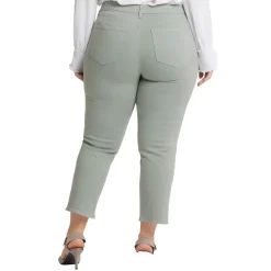 Plus Marilyn Solid Denim Straight Leg Jeans