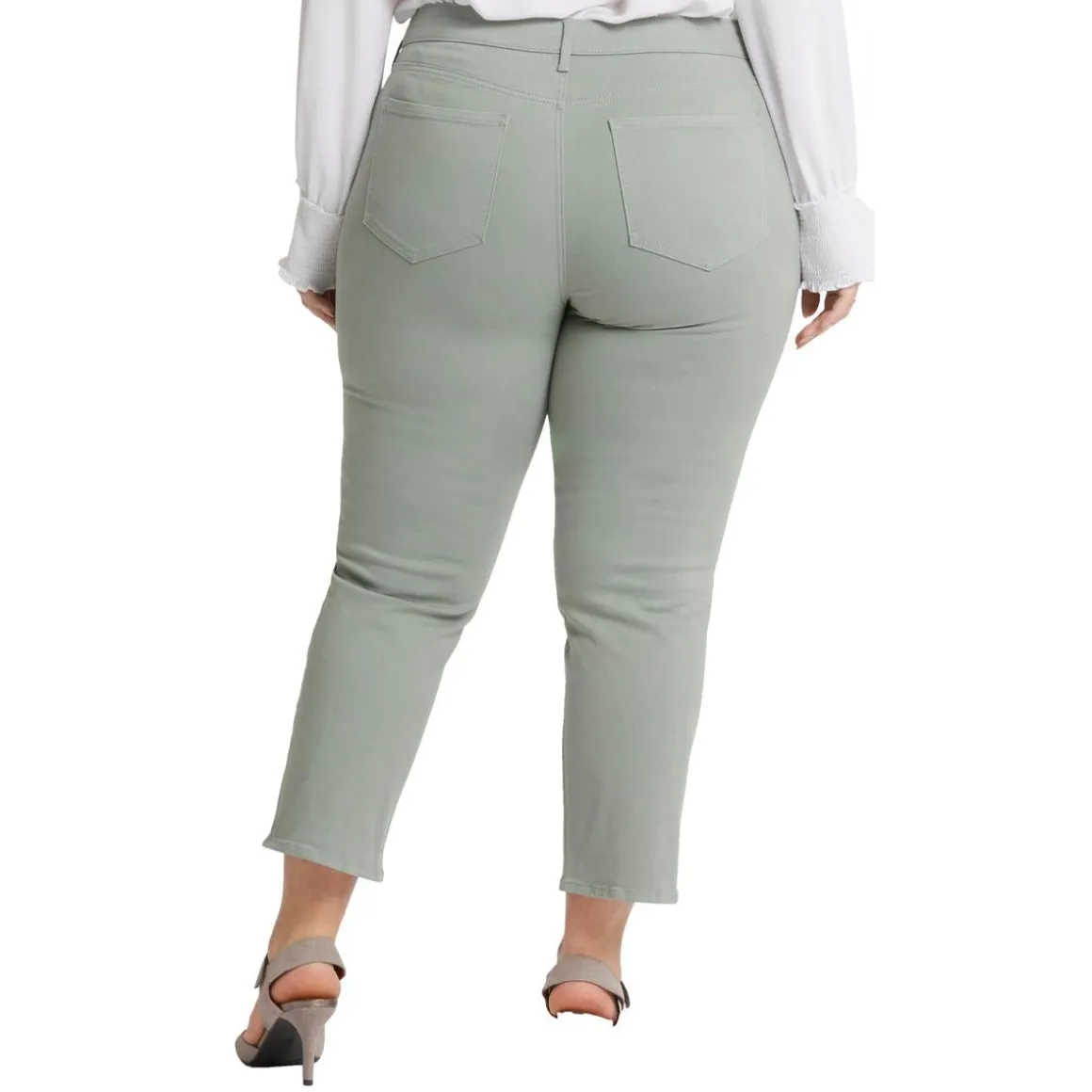 Plus Marilyn Solid Denim Straight Leg Jeans