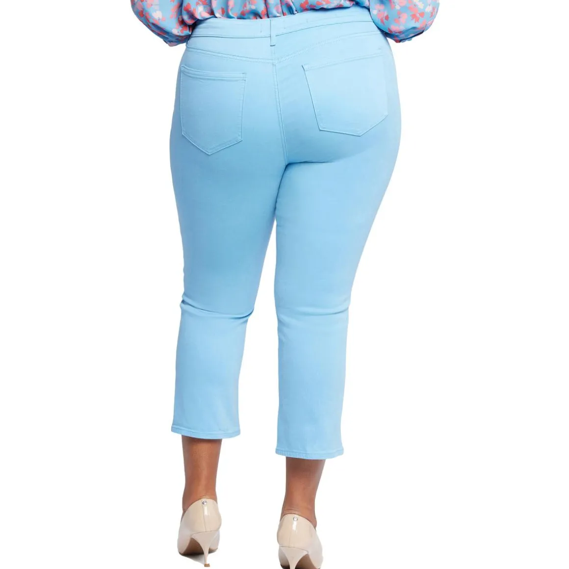 Plus Marilyn Solid Denim Straight Leg Jeans