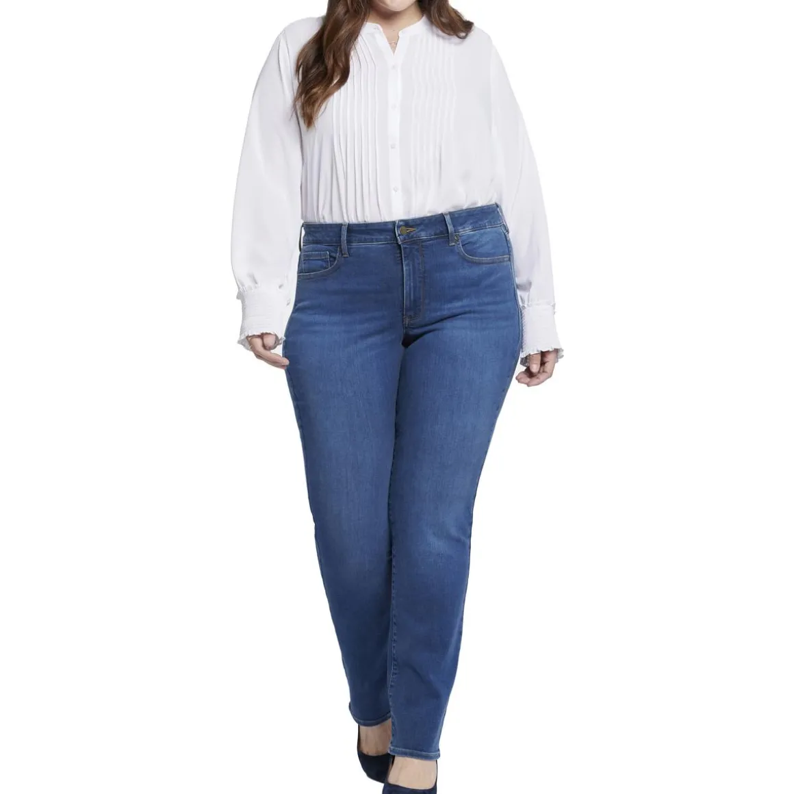 Plus Marilyn Stretch Denim Straight Leg Jeans
