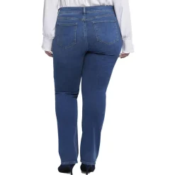 Plus Marilyn Stretch Denim Straight Leg Jeans