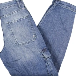 Plus Medium Wash Casual Cargo Jeans