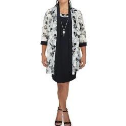 Plus Mesh Floral Duster Blazer