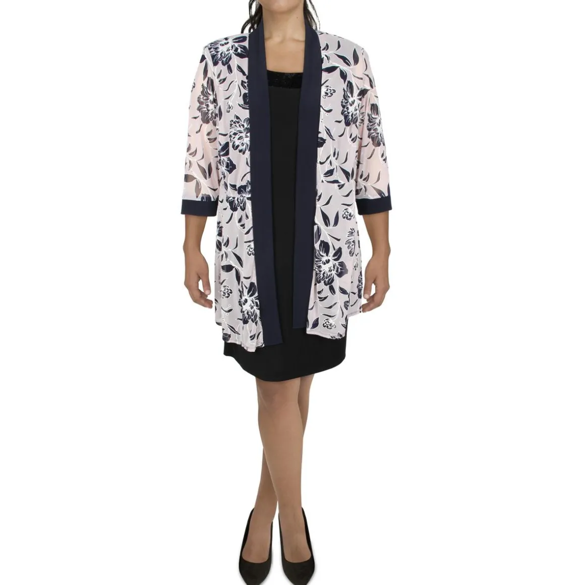 Plus Mesh Sheer Duster Blazer