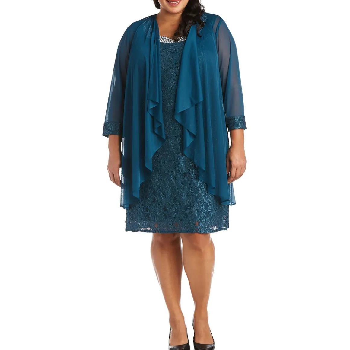 Plus Mesh Sheer Topper Jacket