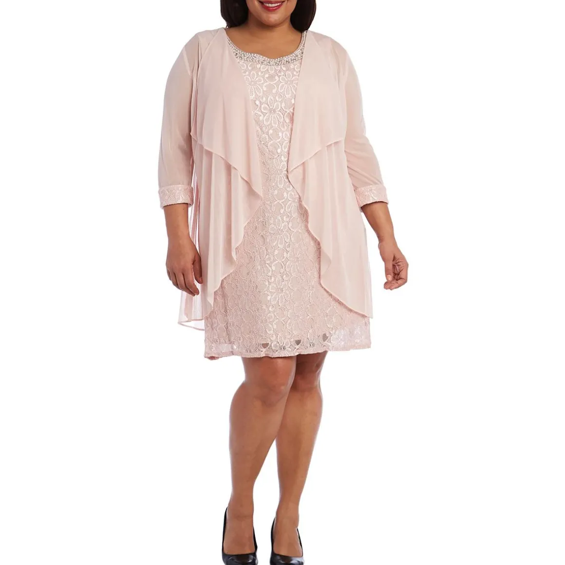 Plus Mesh Sheer Topper Jacket