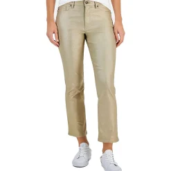 Plus Metallic High Rise Skinny Jeans