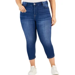 Plus Mid-Rise Cropped Skinny Jeans