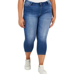 Plus Mid-Rise Cropped Skinny Jeans
