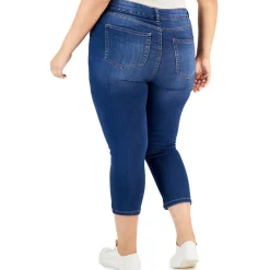 Plus Mid-Rise Cropped Skinny Jeans