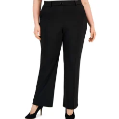 Plus Mid-Rise Office Straight Leg Pants