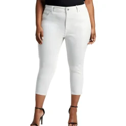 Plus Mid-Rise Skinny Pocket Denim Cropped Jeans