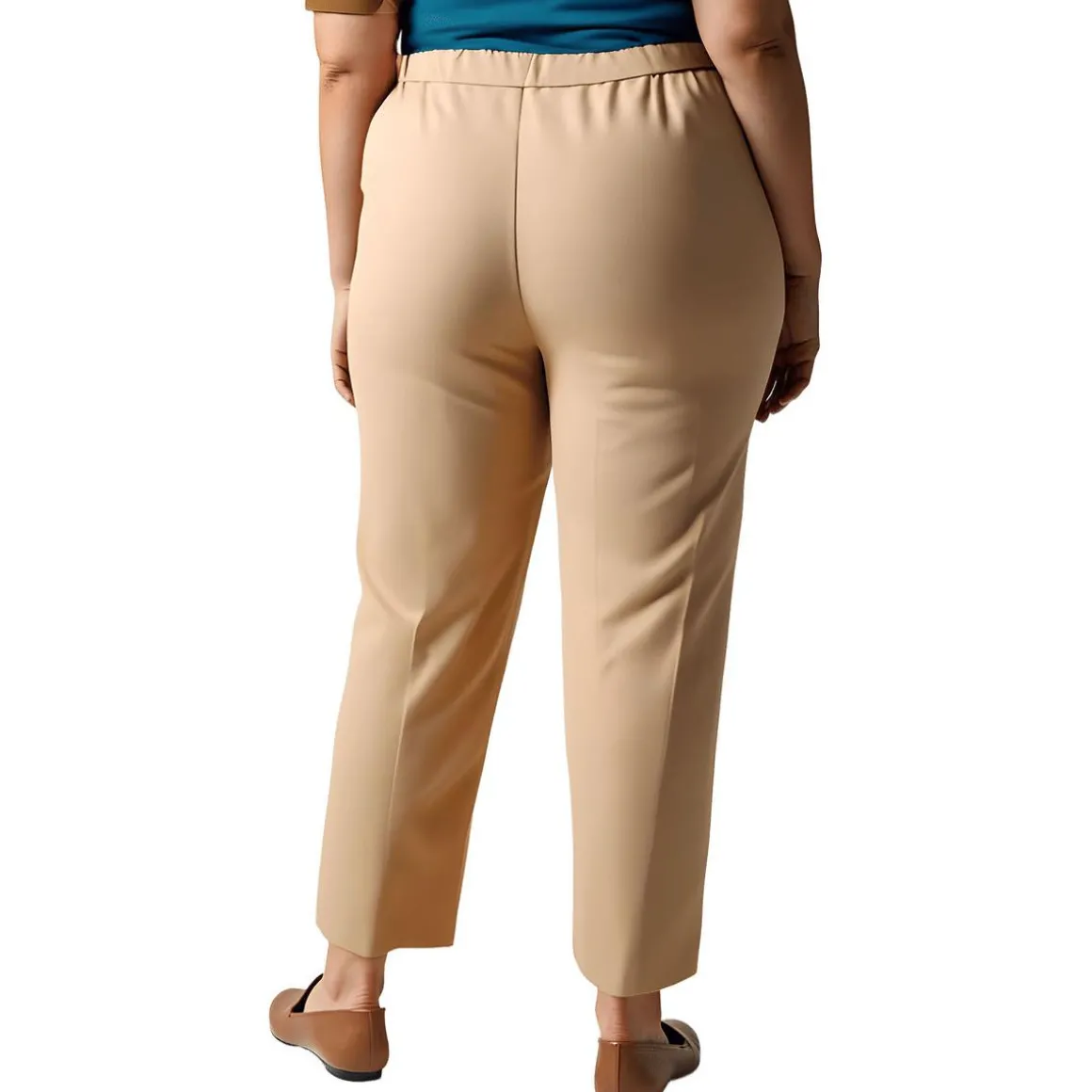 Plus Mid-Rise Stretch Straight Leg Pants
