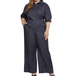 Plus Mona Stretch Denim Wide Leg Jeans