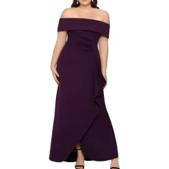 Plus Off-The-Shoulder Maxi Evening Dress
