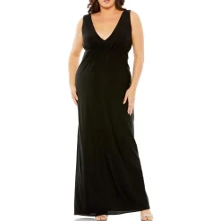 Plus Open Back Evening Dress