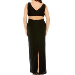 Plus Open Back Evening Dress